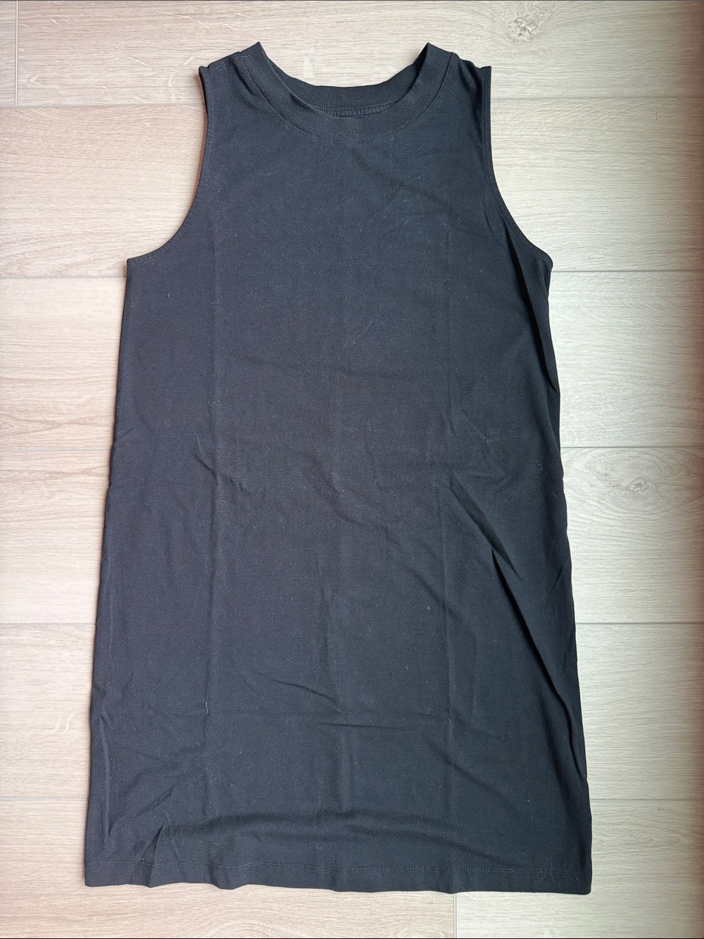 A New Day black cotton-blend jersey, t-shirt, sleeveless dress, size M